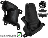 BLACK STITCH LEATHER AUTOMATIC GEAR BOOT+PLASTIC FRAME FITS INFINITI Q60 17-19