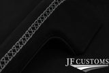 GREY LUX-STITCH LEATHER 3X DASH TRIM COVERS FOR LAND ROVER DEFENDER 07-16