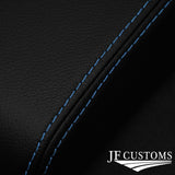 L BLUE STITCH CENTER CONSOLE ARMREST LID LEATHER SKIN COVER FITS HUMMER H2 03-07