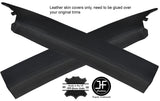 BLACK STITCHING 2X A PILLAR REAL LEATHER COVERS FITS PEUGEOT RCZ 2010-2016