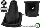 BLACK STITCH LEATHER MANUAL GEAR+PLASTIC FRAME FITS SSANGYONG RODIUS 04-12