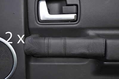 black stitch FITS LAND ROVER DISCOVERY 3  2X REAR DOOR HANDLE COVERS CUSTOM NEW