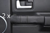 black stitch FITS LAND ROVER DISCOVERY 3  2X REAR DOOR HANDLE COVERS CUSTOM NEW