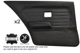 BLACK STITCH 2X REAR FULL DOOR CARD LEATHER COVERS FITS BMW 3 SERIES E30 SALOON