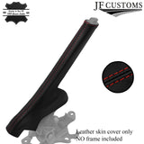 DARK RED STITCH ITALIAN LEATHER HANDBRAKE COVER FITS VAUXHALL OPEL CORSA F 19-22