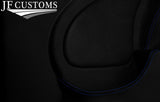 BLUE STITCH LEATHER 2X REAR DOOR CARD COVERS FOR BMW MINI R50 R52 R53 01-06