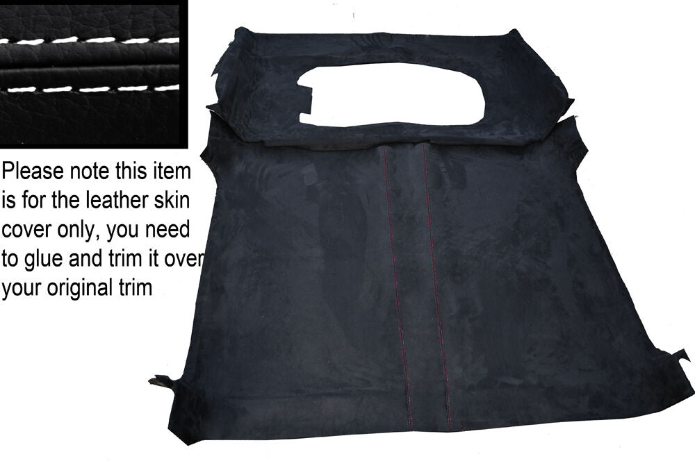 WHITE STITCH ROOF HEADLINING LUXE SUEDE COVER FITS LAND ROVER DEFENDER 90 3DR SW