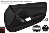 RED STITCH 2X FULL DOOR CARD LEATHER COVER FOR TOYOTA SUPRA MK4 93-02 STYLE 2