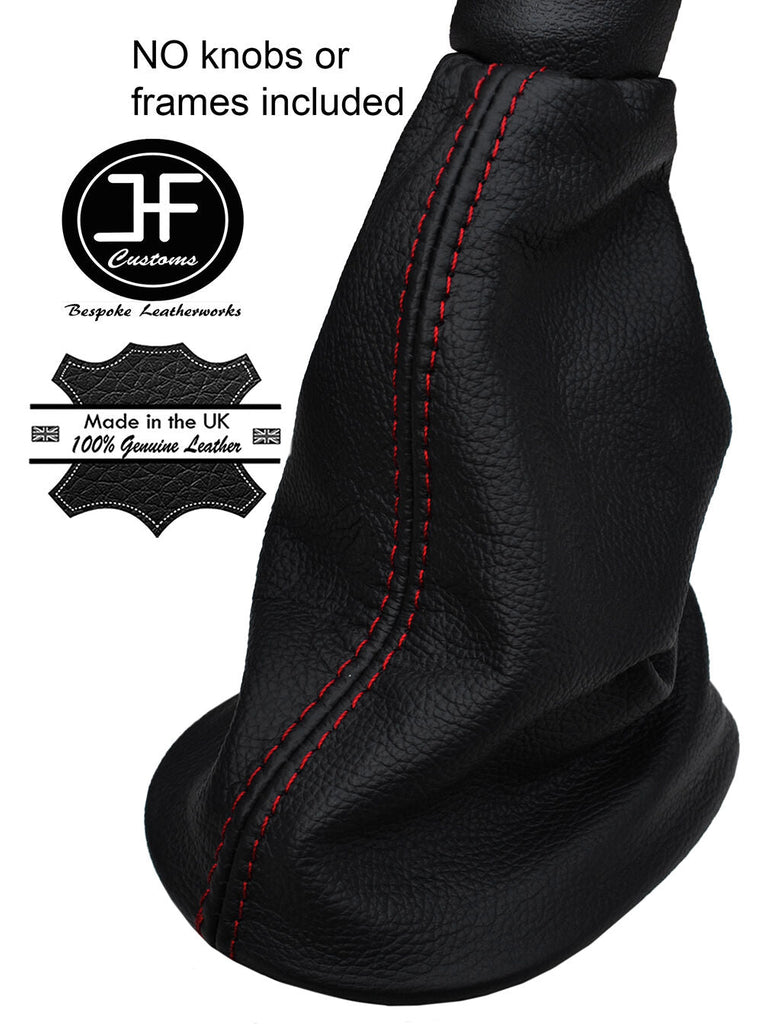 RED STITCHING MANUAL LEATHER GEAR GAITER FITS DACIA SANDERO 2008-2012 CUSTOM NEW