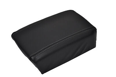 FITS NISSAN NAVARA  00-05  LEATHER ARMREST COVER  grey CUSTOM NEW MADE IN UK