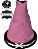 PINK GENUINE ITALIAN LEATHER GEAR GAITER FOR FORD FIESTA MK6 FUSION 2002- 2008