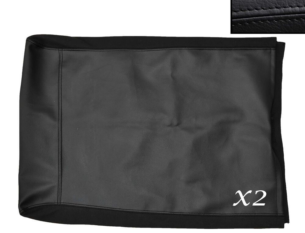 BLACK STITCH 2X VINYL & LUXE SUEDE GLASS ROOF BAGS FITS TOYOTA MR2 MK2 89-00