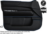 BLUE STITCHING 2X FRONT FULL DOOR CARD LEATHER COVERS FITS PATROL Y61 98-13