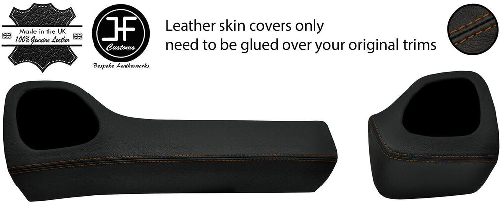BROWN STITCH TWO PIECE DASH KIT TRIM LEATHER COVERS FOR CITROEN C1 2014-2019