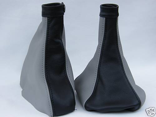 FITS ALFA ROMEO 156 GEAR AND HANDBRAKE GAITER 2 TONE LEATHER CUSTOM NEW