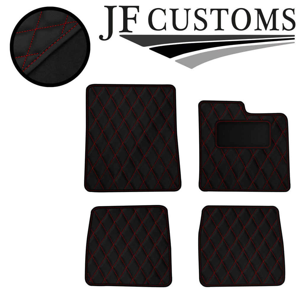 D RED DIAMOND STITCH VINYL 4X TAILORED FLOOR CARPETS FOR FORD CONSUL MK2 JF1