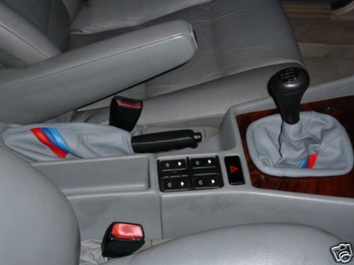 FITS BMW E36 E46 E34 E39 TRI STRIPES GEAR+HANDBRAKE GAITERS BOOTS CUSTOM NEW