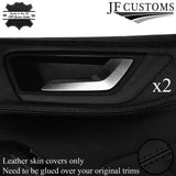 FOR FORD FOCUS MK4 18-20 BLACK STITCH LEATHER 2XFULL REAR DOOR CARD TRIM COVERS