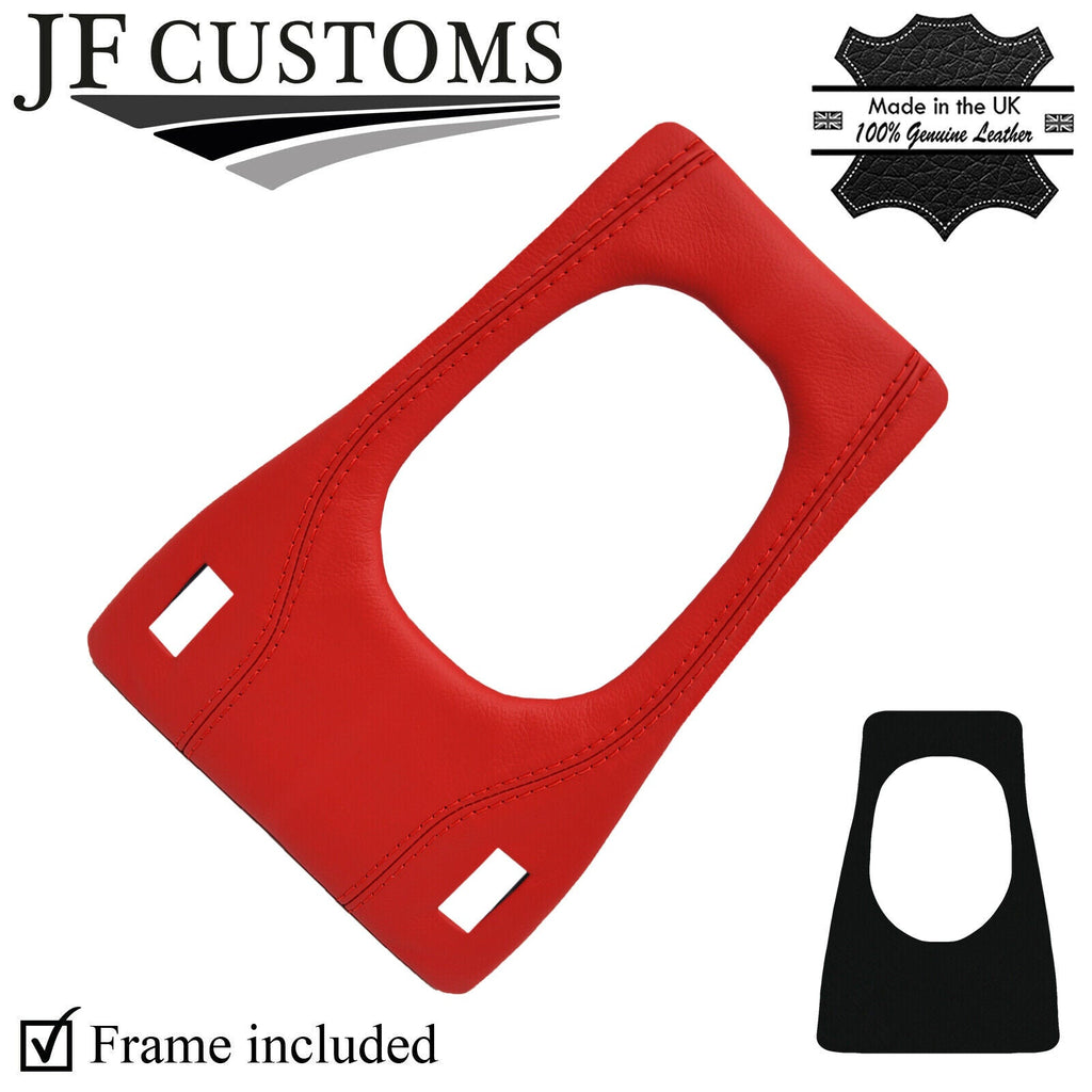 RED ITALIAN LEATHER GEAR SURROUND TRIM + FRAME FOR PORSCHE 944 1982-1991