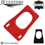 RED ITALIAN LEATHER GEAR SURROUND TRIM + FRAME FOR PORSCHE 944 1982-1991
