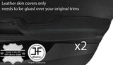 BLACK STITCH 2X FRONT DOOR ARMREST LEATHER COVERS FITS BMW X3 F25 2011-2018