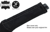 BLACK STITCHING REAL SUEDE HANDBRAKE HANDLE COVER FITS FIAT DOBLO 2010-2015