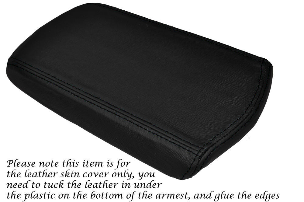 BLACK STITCHING ARMREST LID LEATHER COVER FITS DODGE AVENGER 2007-2013