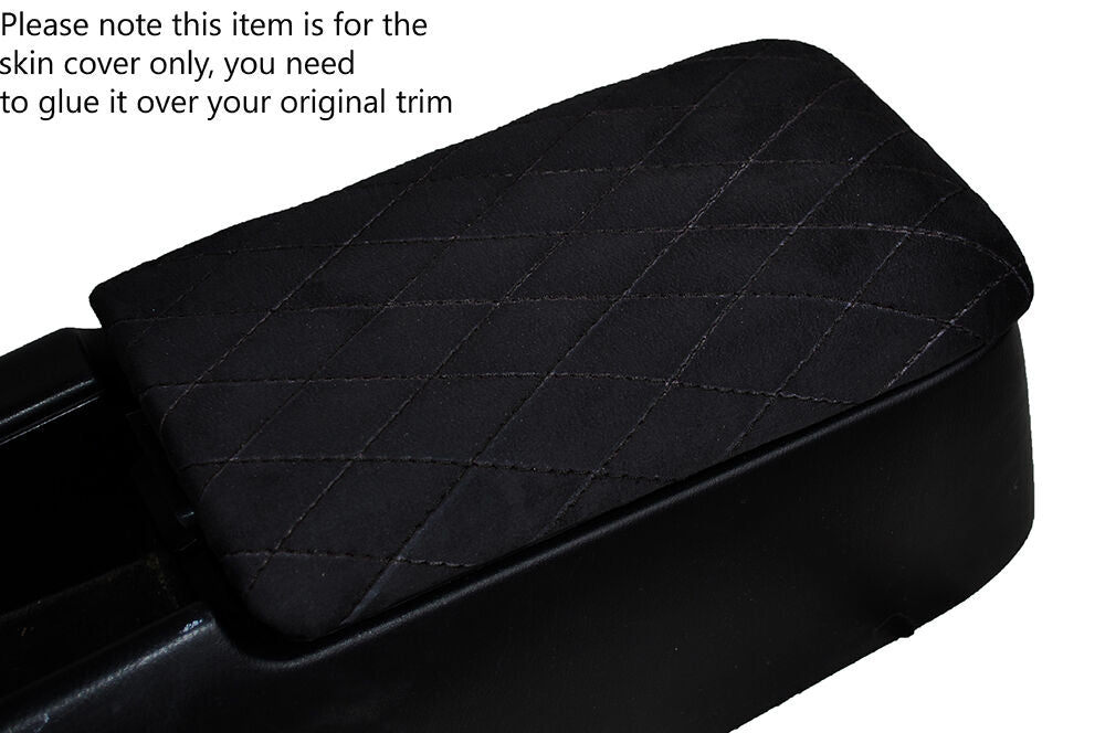 BLACK DIAMOND STITCHING SUEDE ARMREST SKIN COVER FITS NISSAN S14 200SX 94-99