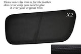 BLACK STITCH 2X REAR DOOR INSERT SKIN COVERS FITS ROVER COUPE CABRIOLET 96-99