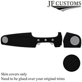 BLACK STITCH 2 PIECE FRONT DASH PANEL SUEDE COVER FOR FIAT 500 2015-2020