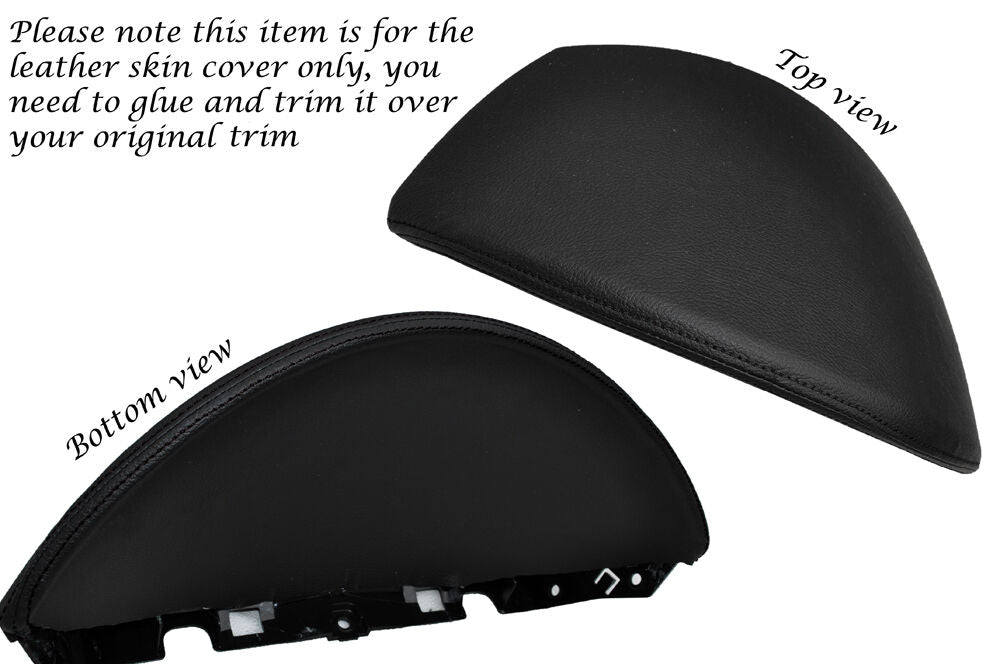 BLACK STITCH DASH COWL HOOD LEATHER SKIN COVER FITS SEAT TOLEDO 2004-2008