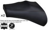 BLACK STITCHING 2X LOWER C PILLAR LEATHER COVERS FITS RANGE ROVER VOGUE L322