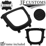 BLACK STITCH LEATHER GEAR SURROUND COVER+FRAME FITS HYUNDAI SANTA FE MK2 05-11