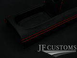 RED STITCH LEATHER HANDBRAKE SURROUND TRIM COVER FOR FORD FIESTA MK6 02-08