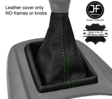 GREEN DOUBLE STITCH FITS FORD FIESTA MK7 2008-2013 GEAR STICK GAITER LEATHER