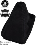 BLACK STITCHING REAL SUEDE MANUAL GEAR GAITER FITS MERCEDES SLK R170 1996-2004