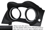 WHITE STITCH SPEEDO HOOD SURROUND SKIN COVER FITS MITSUBISHI LANCER 2008-2014