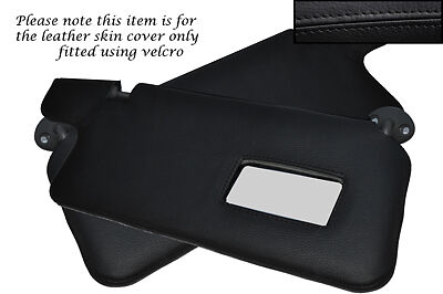 BLACK STITCH FITS HONDA PRELUDE MK3 86-91 2X SUN VISORS LEATHER COVERS ONLY