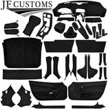 BLACK STITCH LEATHER COVERS FOR CORVETTE C6 05-13 FULL INTERIOR RECOVERY KIT