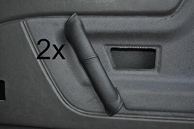black stitch FITS VW CORRADO 88-95 2X DOOR HANDLE LEATHER COVERS CUSTOM NEW