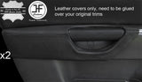 BLACK STITCH 2X FRONT DOOR ARMREST TRIM LEATHER COVERS FOR MAZDA 3 03-09 5 DOOR