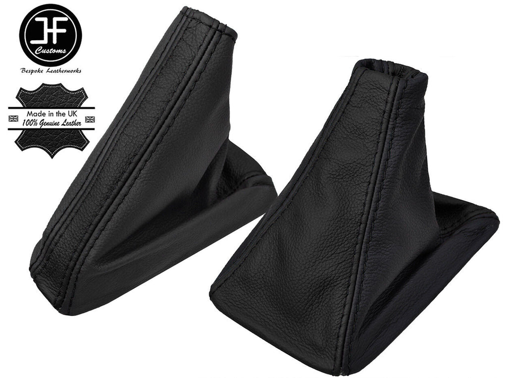 BLACK & BLACK TOP GRAIN LEATHER GEAR & HANDBRAKE GAITER FOR SKYLINE GTS GTR R33