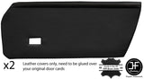 BLACK STITCH 2X FRONT FULL DOOR CARD LEATHER COVERS  FITS PORSCHE 914 1969-1976