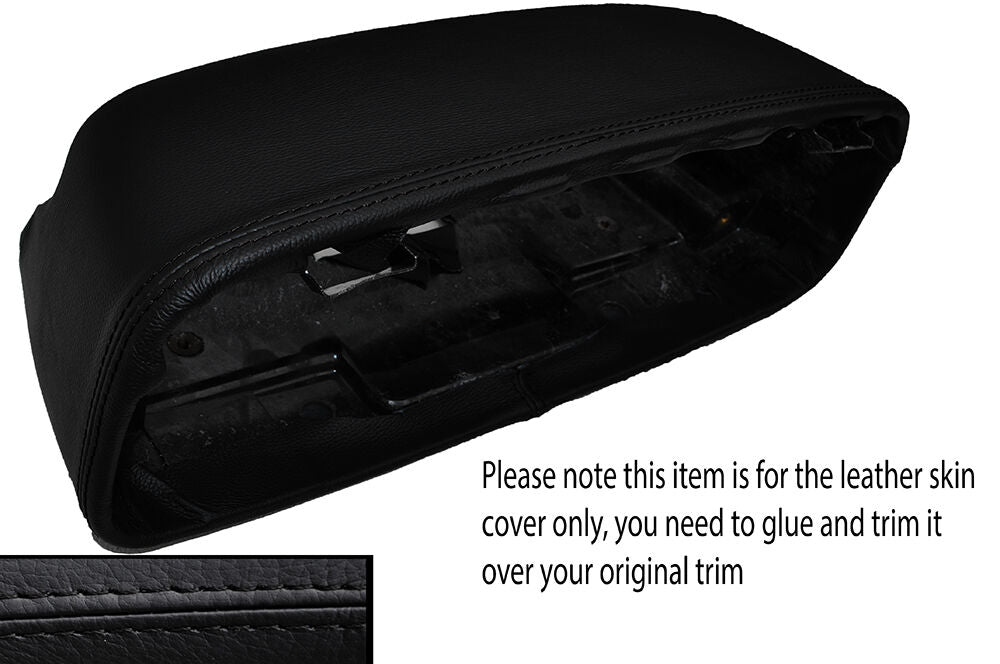 BLACK STITCH SPEEDO DASH MOUNT TRIM LEATHER SKIN COVER FITS ROVER P5 P5B COUPE