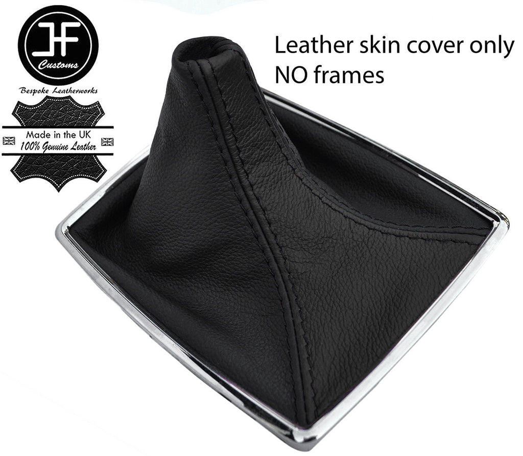 BLACK & BLACK TOP GRAIN LEATHER GEAR GAITER FOR MERCEDES C CLASS W204 07-14