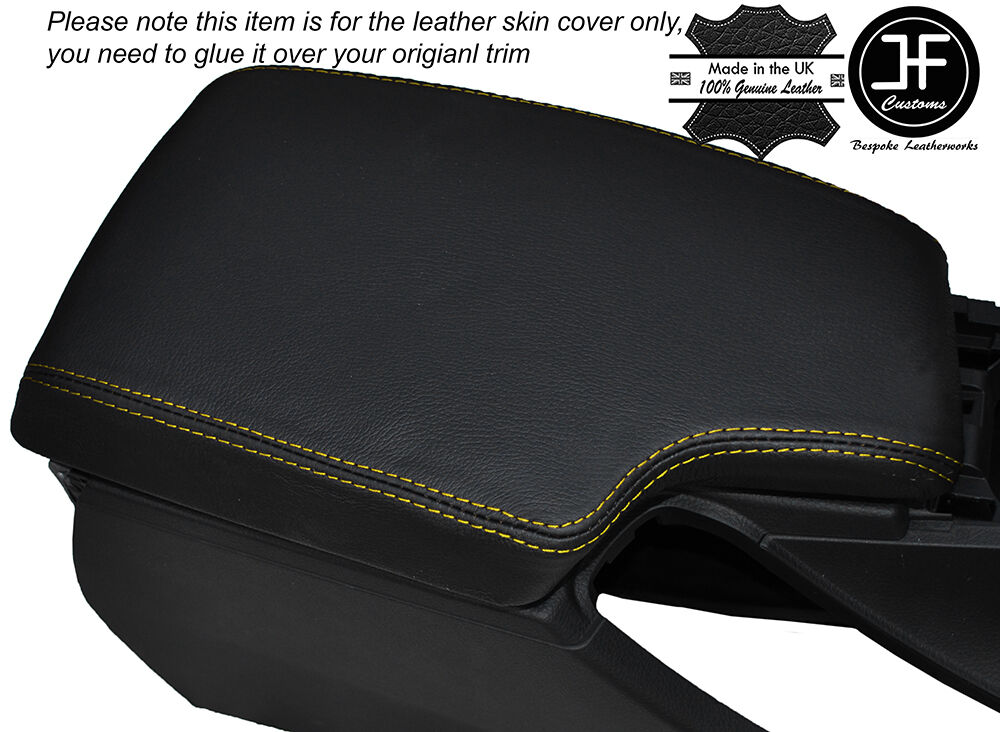YELLOW STITCHING LEATHER ARMREST LID COVER  FITS BMW 3 SERIES F30 F31 2012-2016