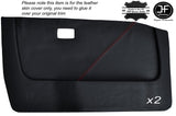 RED STITCHING 2X FRONT DOOR CARD LEATHER COVERS FITS BMW 5 SERIES E28 81-87