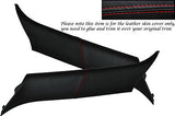 RED STITCH FITS BMW MINI ONE COOPER S 01-06 2X WINDSCREEN PILLAR LEATHER COVERS