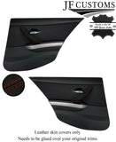 D RED STITCH ITALIAN LEATHER 2X REAR DOOR HANDLE COVERS FOR BMW E90 E91 E9X