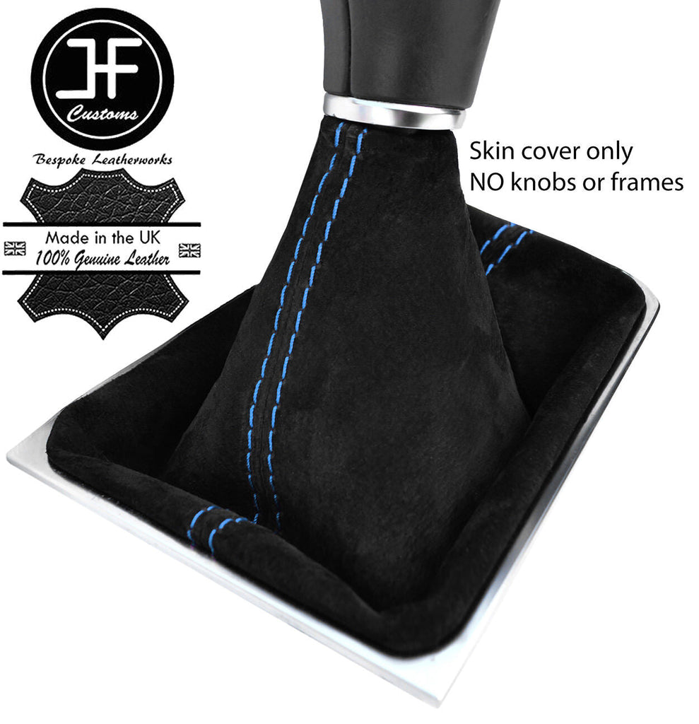 BLUE STITCHING REAL SUEDE MANUAL GEAR GAITER FOR VW PASSAT B8 2015-2018